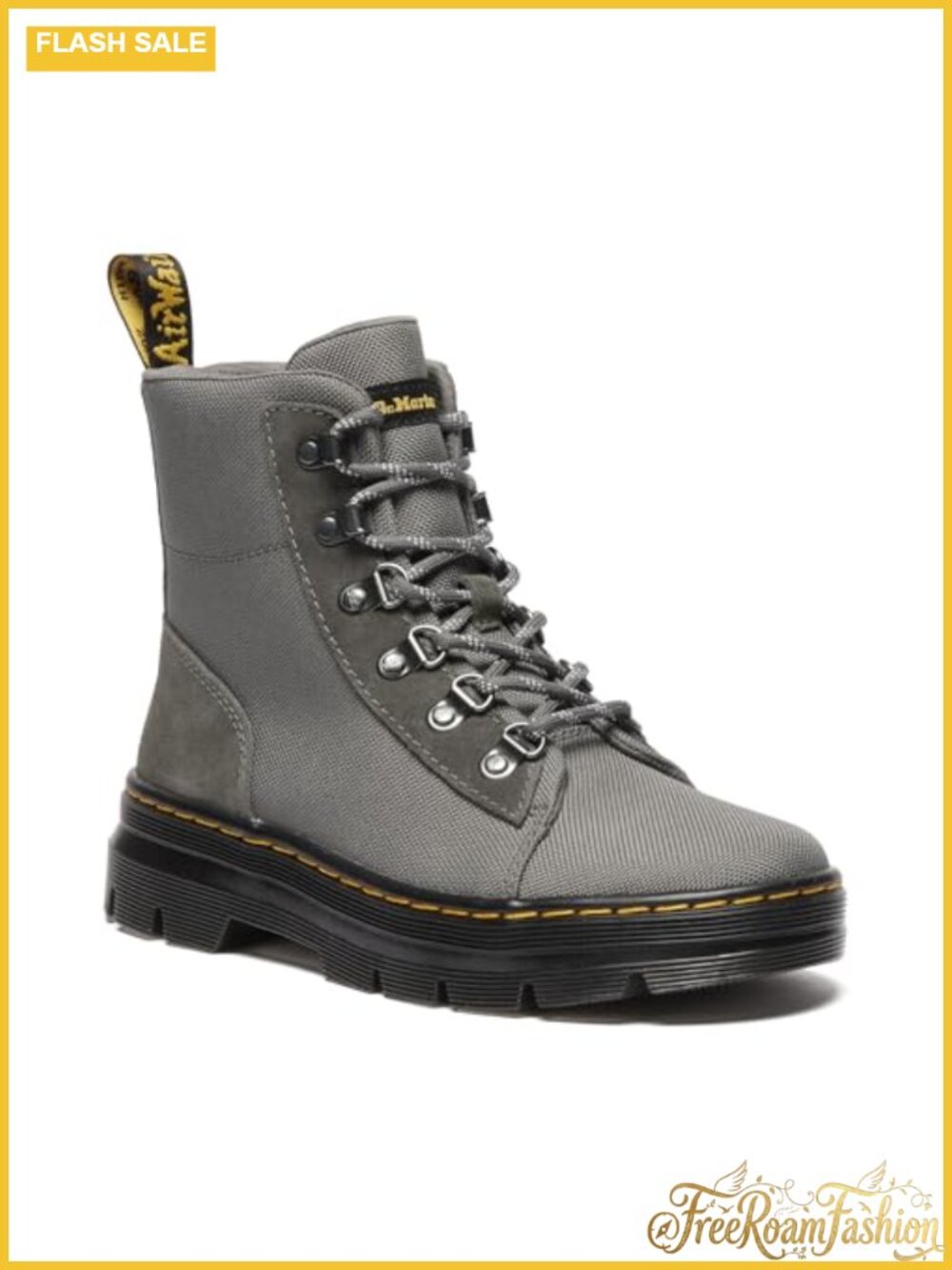 Dr. Martens Combs Suede Combat Boots Utility Ankle Boots